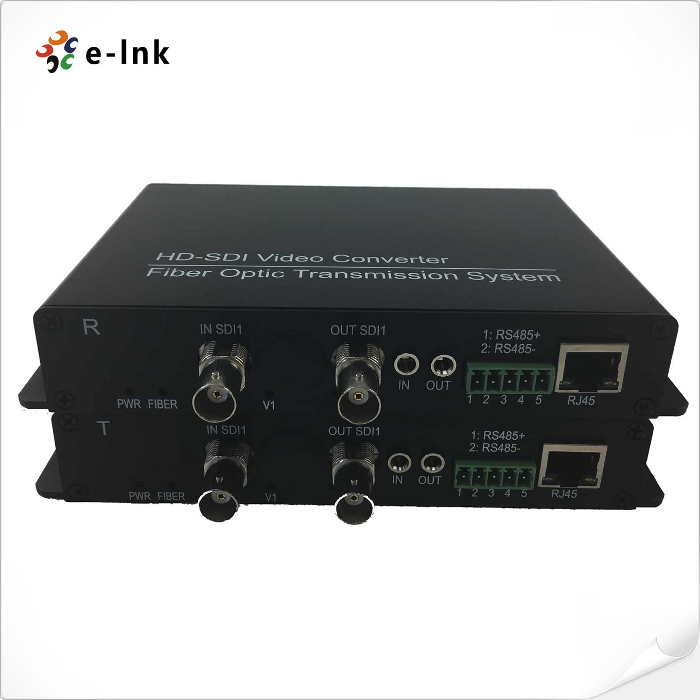 SD/HD/3G-SDI + RS485/RS422/RS232 Data + 10/100M Ethernet over Fiber Converter