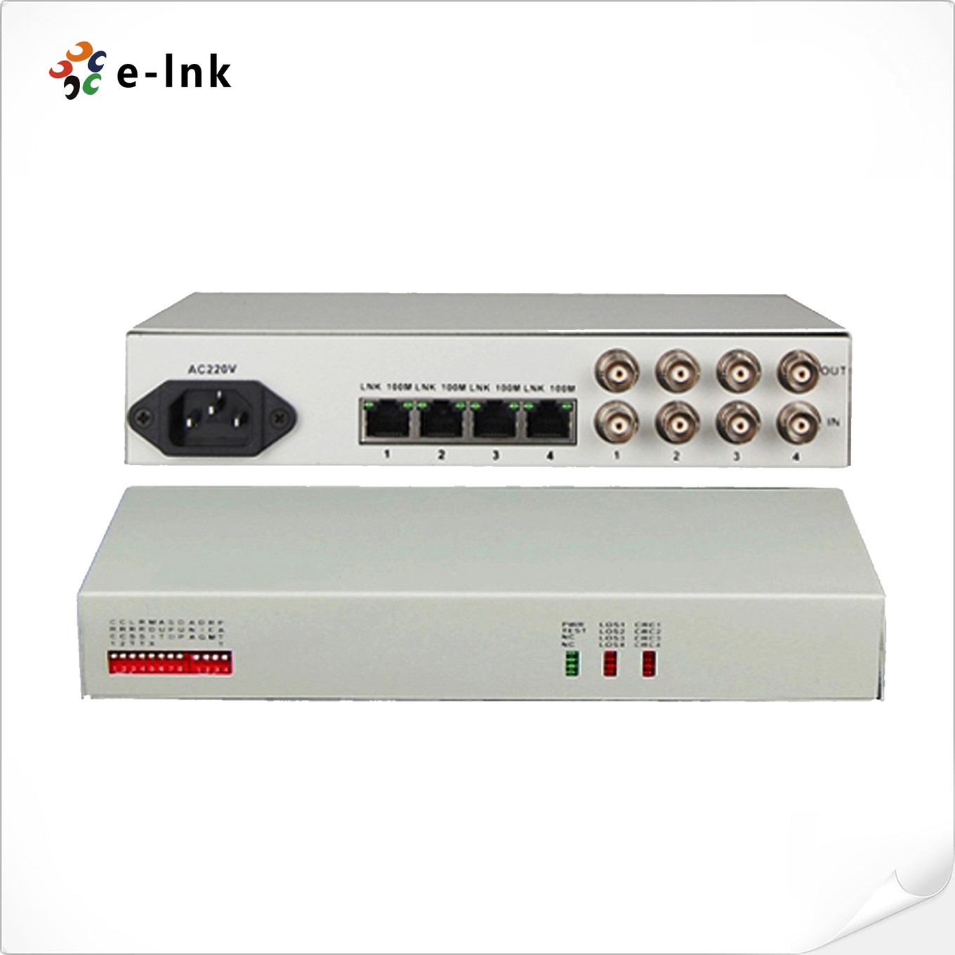 4*E1 to 4*10/100Base-Tx converter