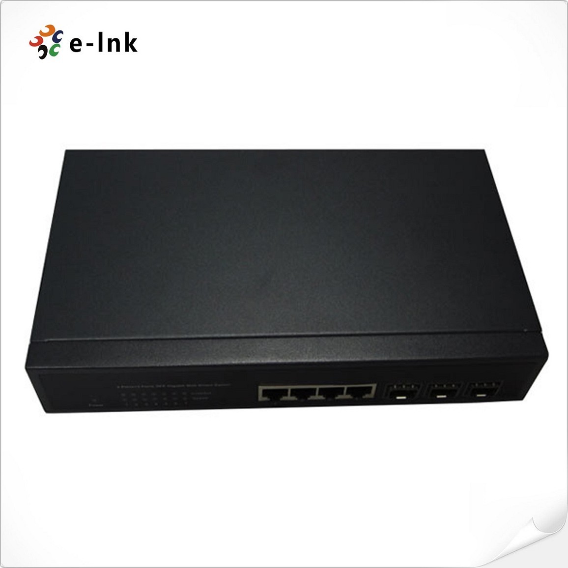 10/100/1000M Media Converter 4-TX + 3-FX(SFP) Port Fiber Ethernet Switch
