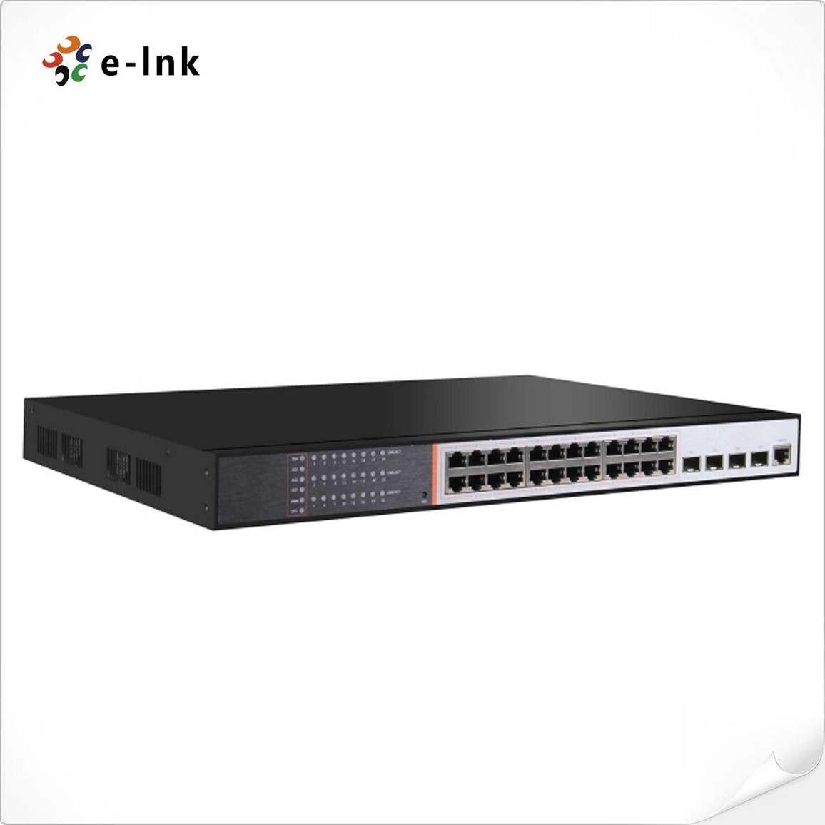 24-port 10/100/1000M Ethernet + 4-port 1000M SFP Fiber Ethernet Switch