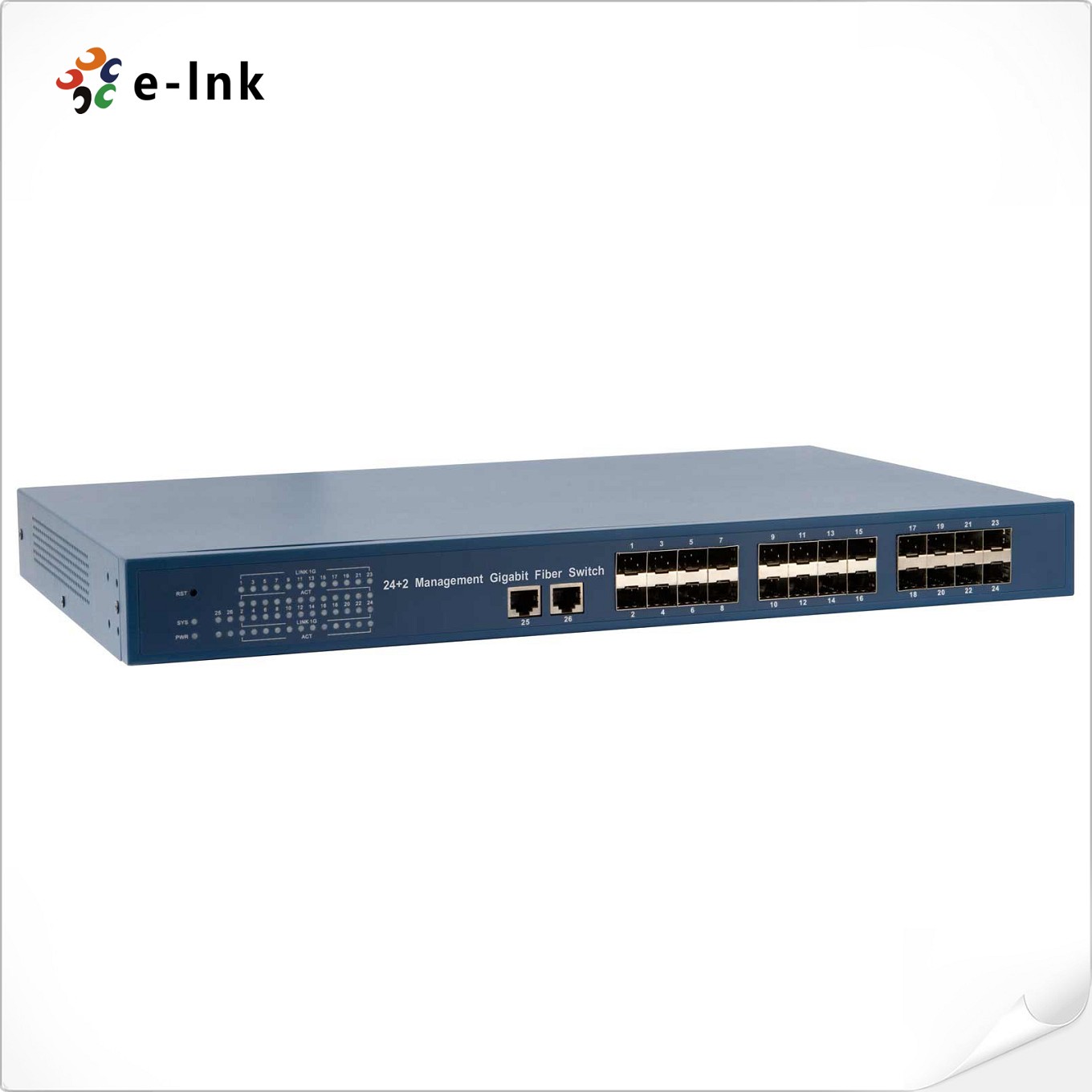 24SFP + 2GE Management Gigabit Fiber Optic Switch