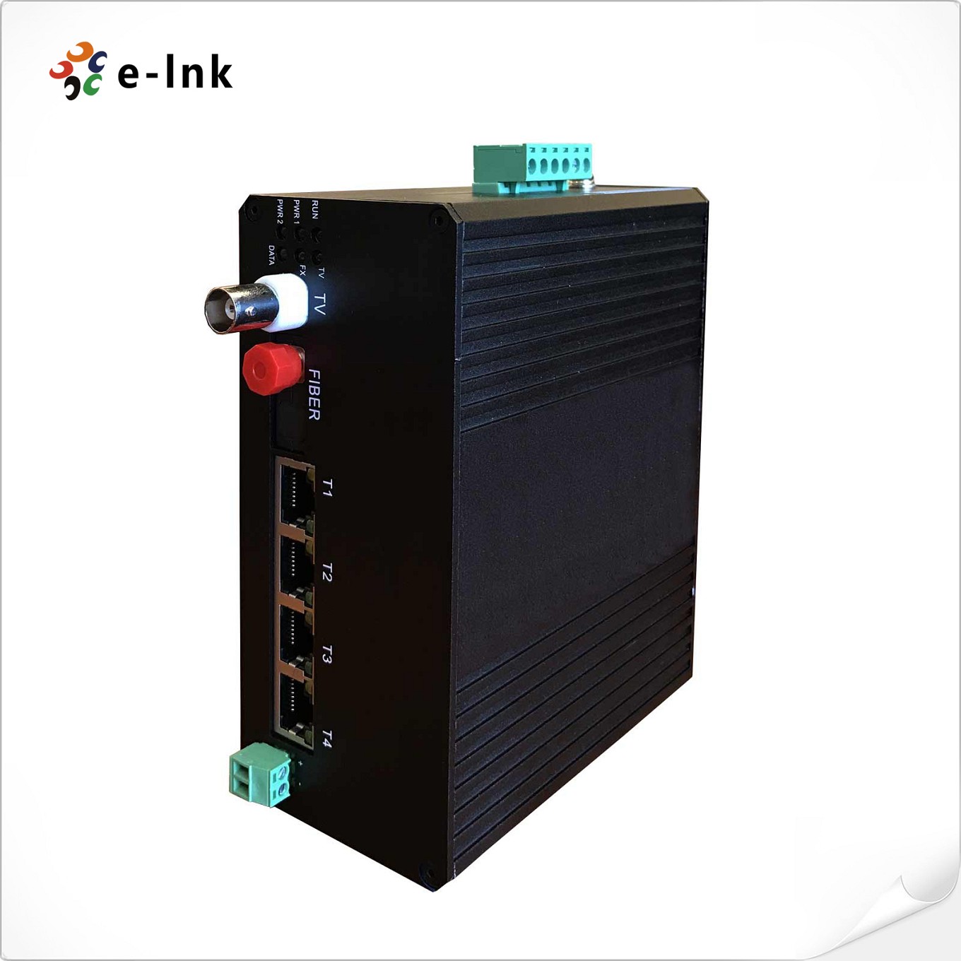 Industrial Video Ethernet Switch with 4x10/100M Ethernet + 1xVideo + 1xRS485 Data + 1xGigabit Fiber