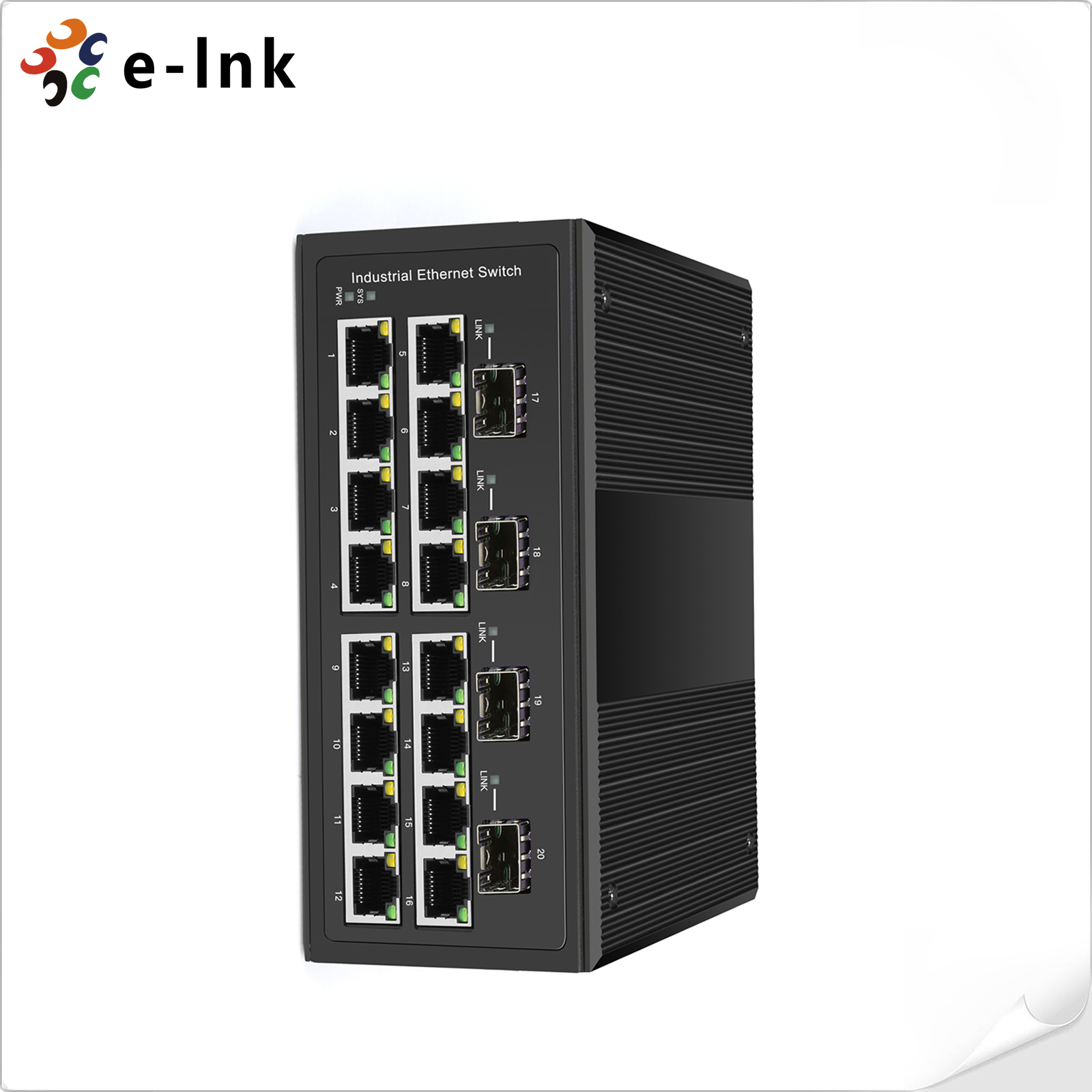 Industrial 16-port 10/100/1000T 802.3at PoE + 4-port 100/1000X SFP Managed Ethernet Switch