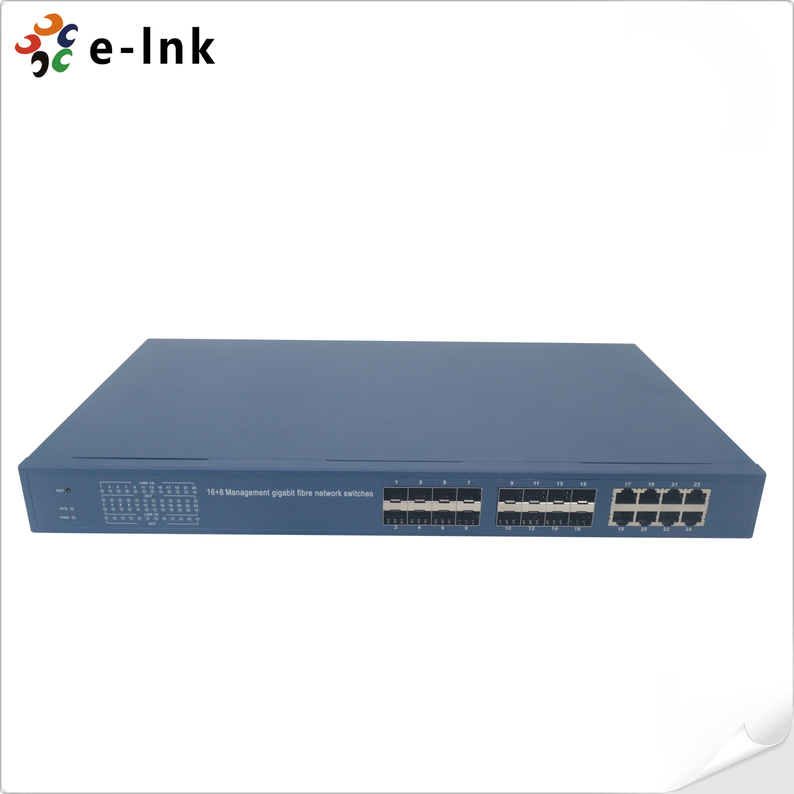 16SFP + 8GE Management Gigabit Fiber Optic Switch
