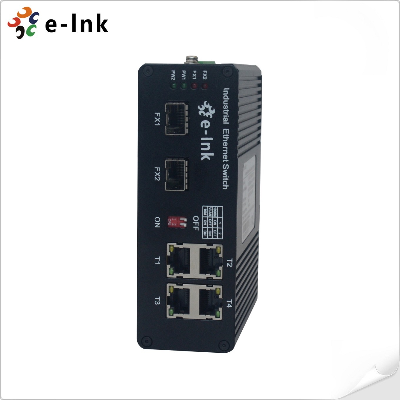 4 RJ45 ports + 2 SFP ports 10/100/1000Mbps 250 meter Industrial PoE Switch