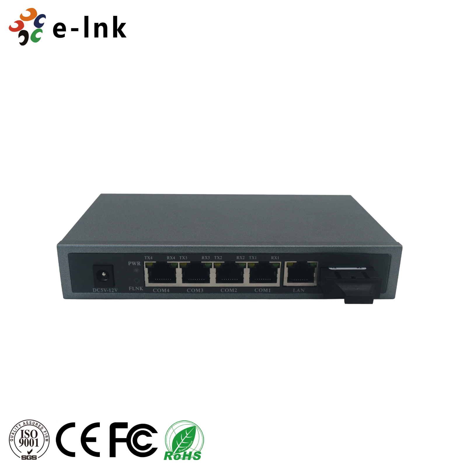 RS-232 / RS-422 / RS-485 over Ethernet Fiber Media Converter