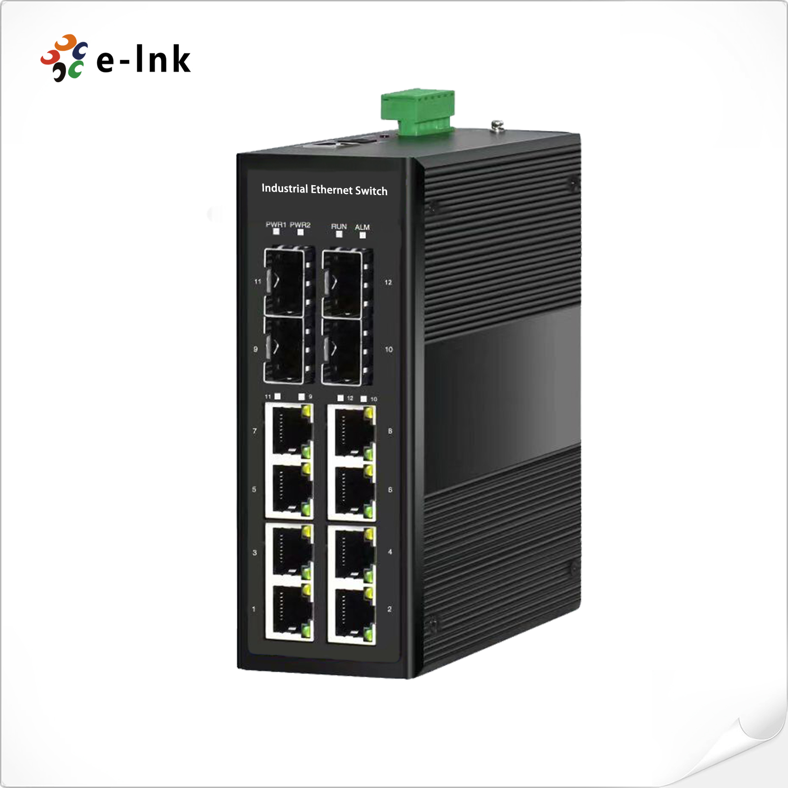 Industrial 8-port 10/100/1000T 802.3at PoE + 4-port 100/1000X SFP Managed Ethernet Switch