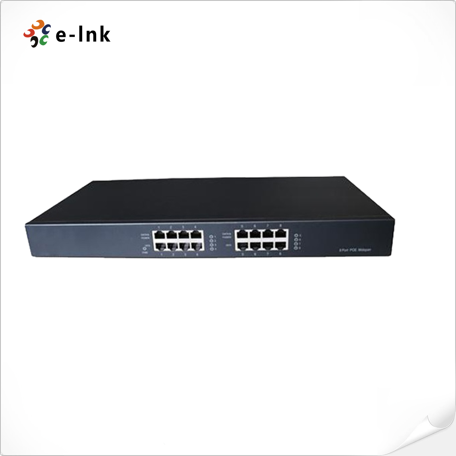 8-Port 10/100/1000Mbps 60W Ultra POE Injector