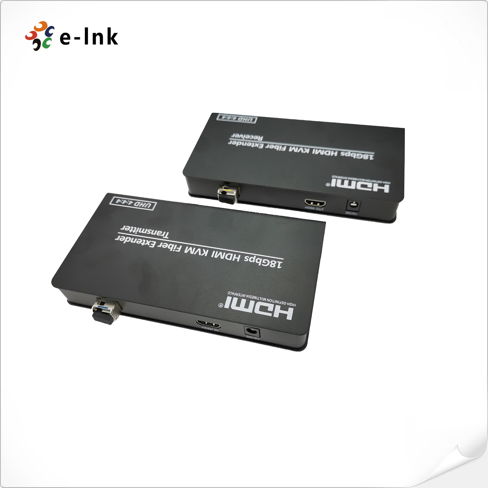 4K HDMI 2.0 KVM USB over Fiber Optic Extender Converter