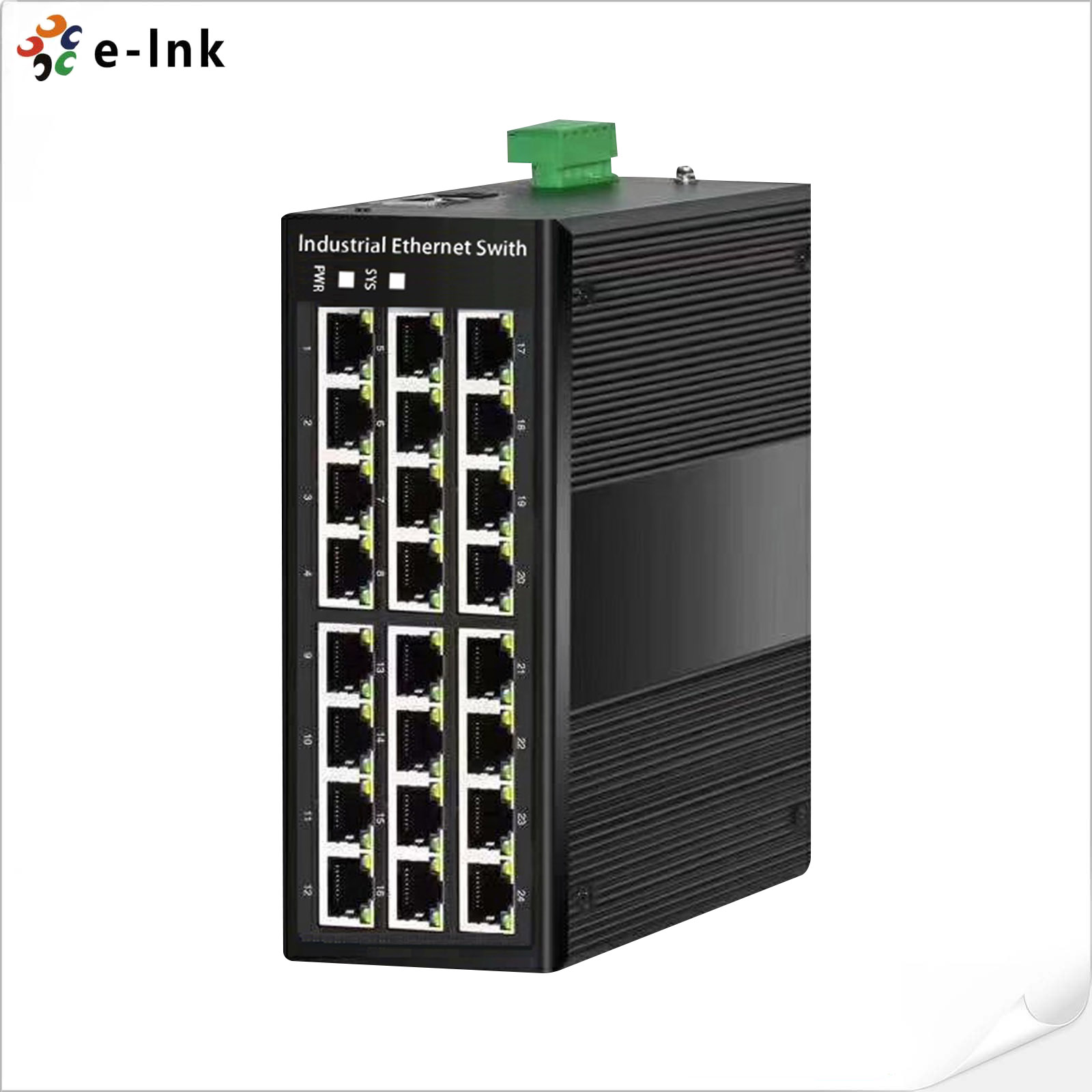 Managed Industrial 16-port 10/100/1000T 802.3at PoE + 8-port 10/100/1000T Ethernet Switch