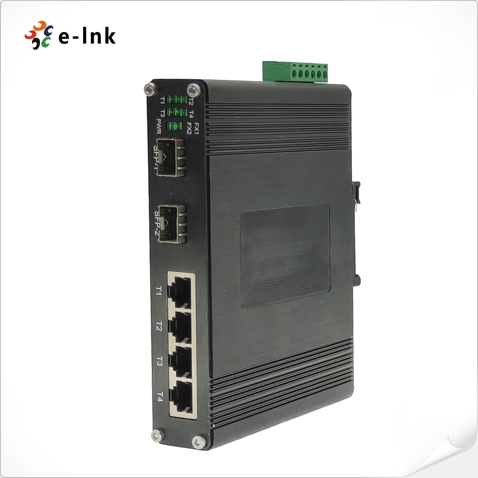 Industrial 4-port 10/100/1000BASE-T + 2-port 1000BASE-FX Ethernet Switch