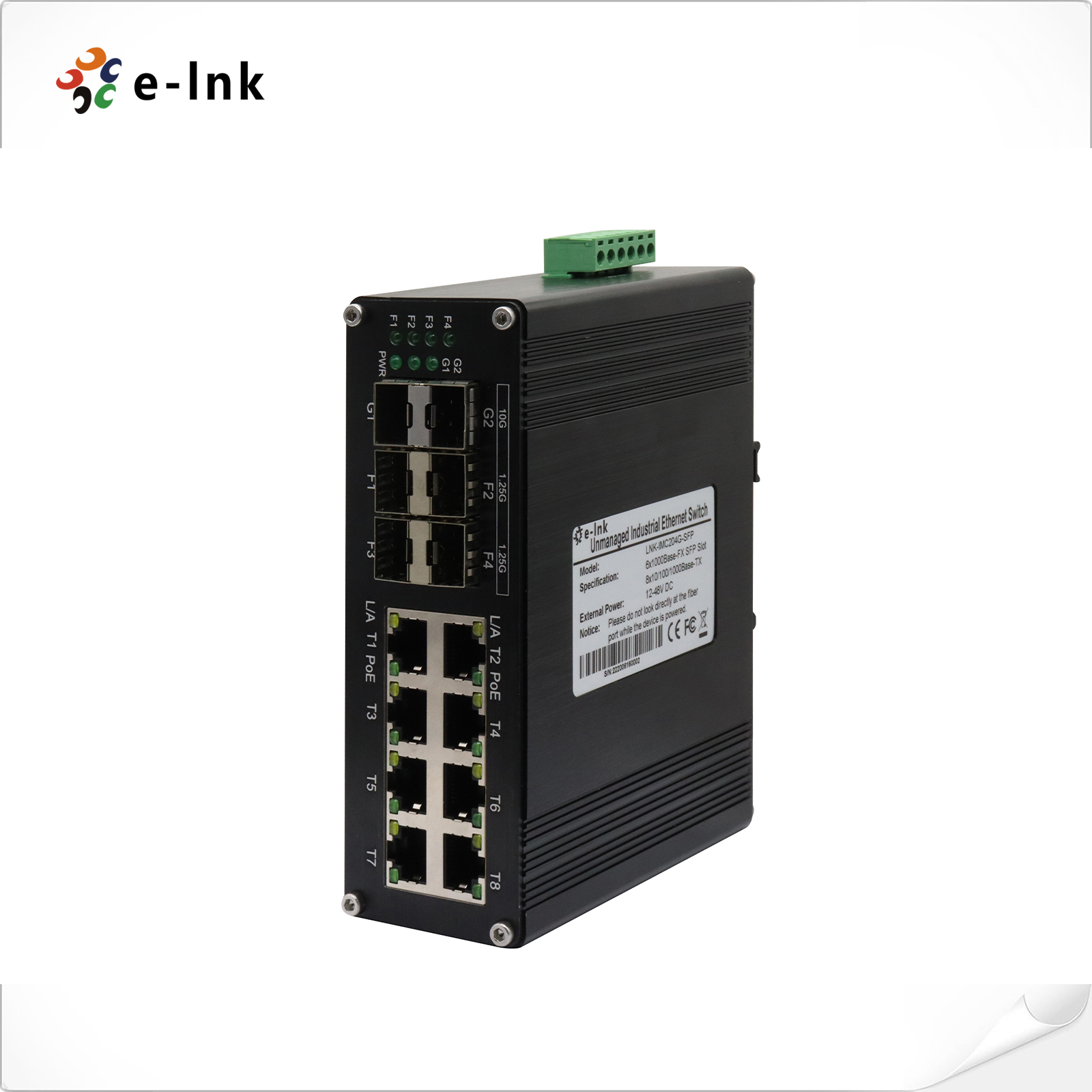 Industrial 8-Port 10/100/1000T + 4-Port 1G SFP + 2-Port 10G SFP+ Ethernet Switch