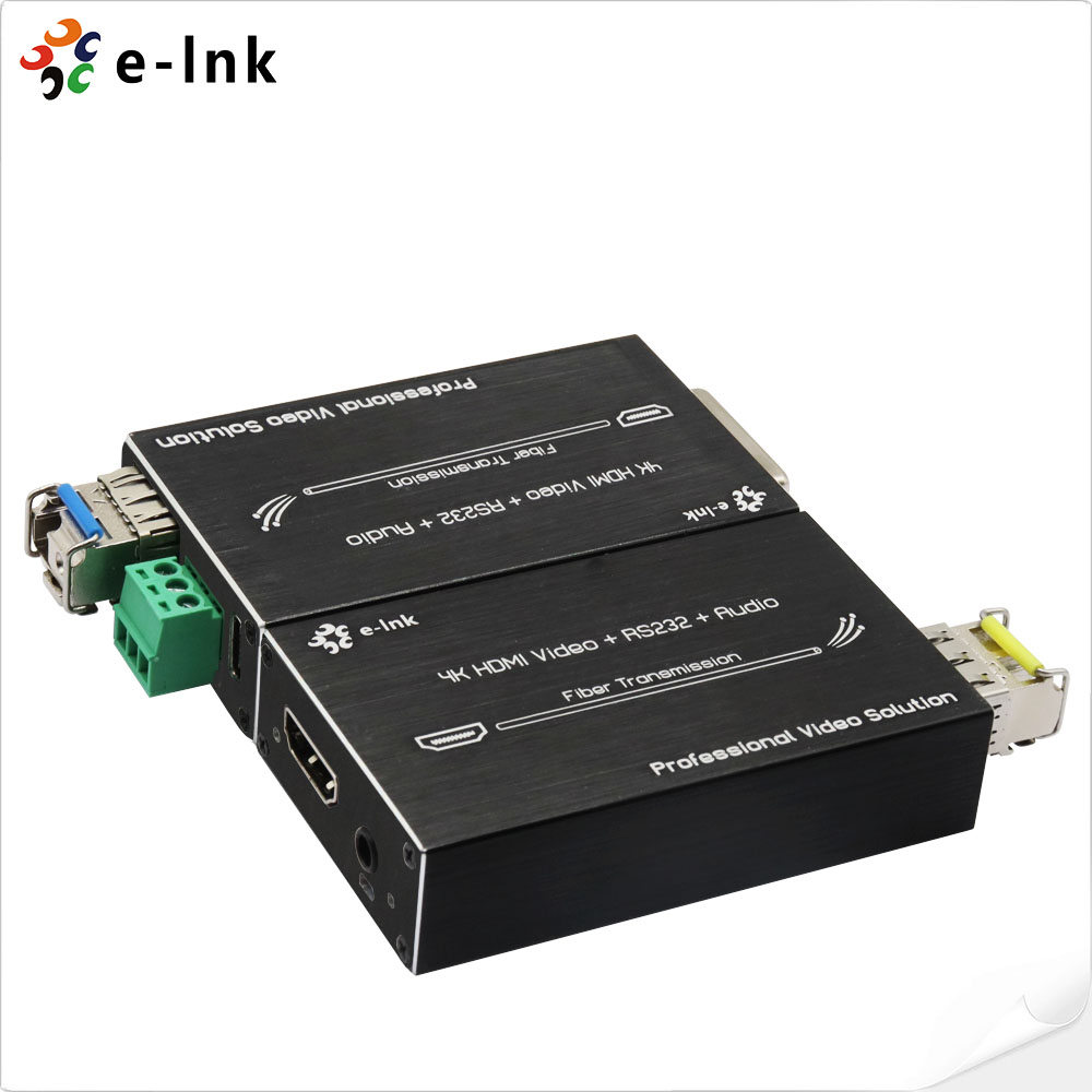 Mini 4K HDMI Fiber Extender with RS232 & External Audio