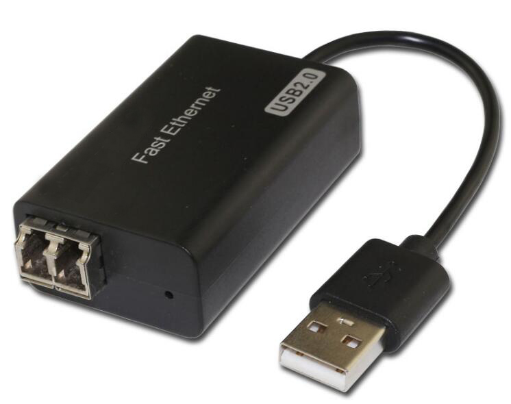 Single Port USB2.0 to 100Mase-Fx SFP Fiber Network Adapter