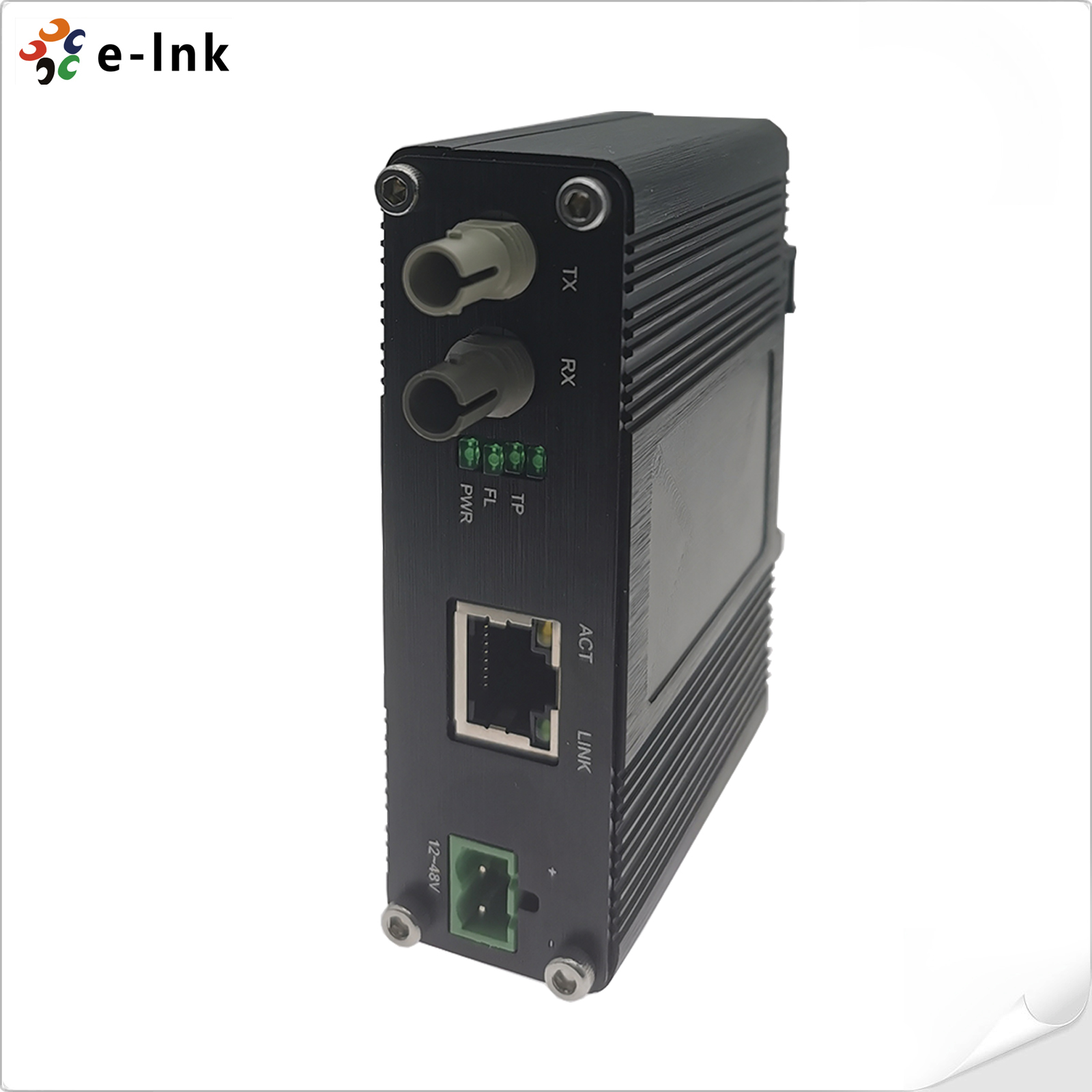 Mini Industrial 10BASE-T to 10BASE-FL Ethernet Media Converter