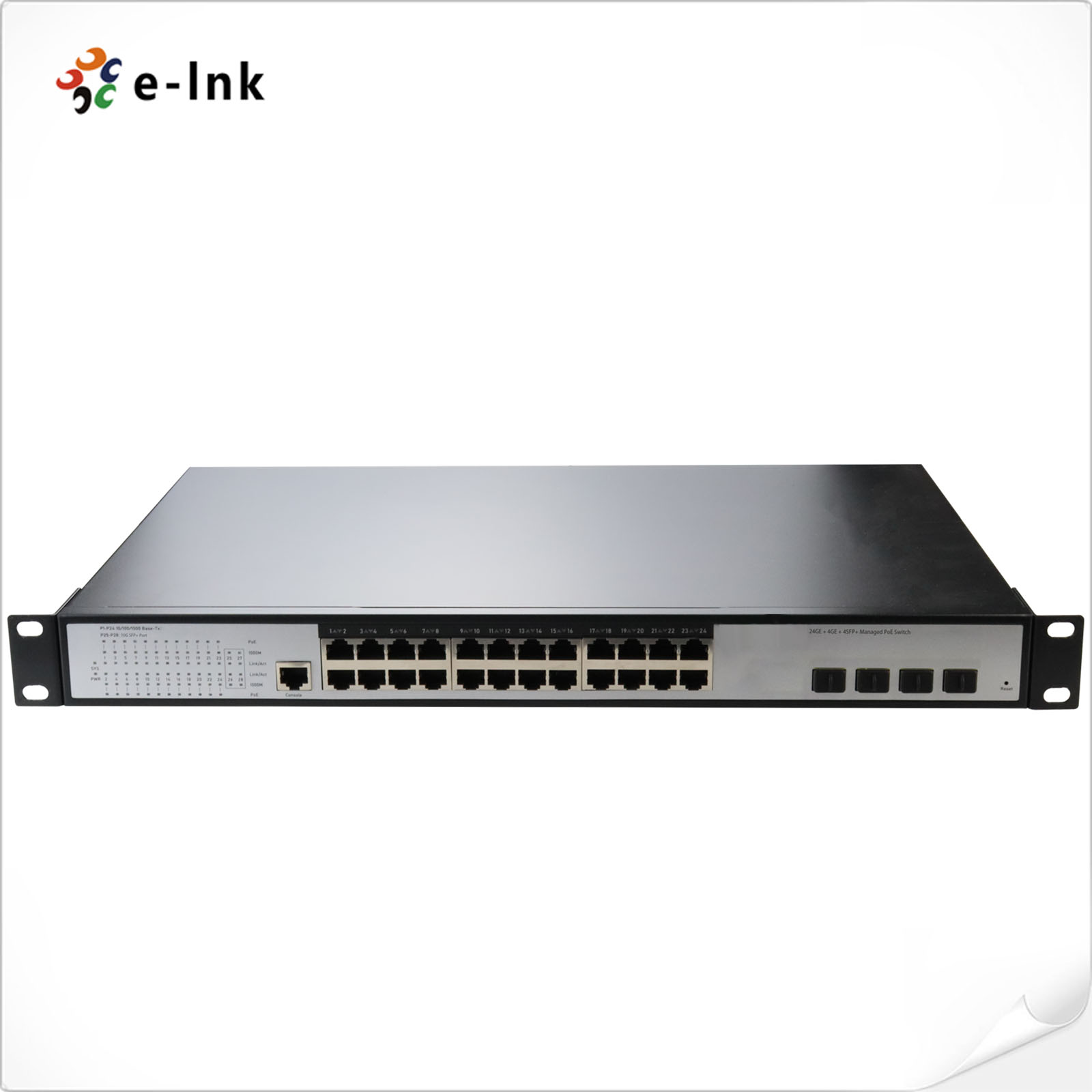L3 24-Port 10/100/1000T + 4-Port 10G SFP+ Managed Ethernet Switch
