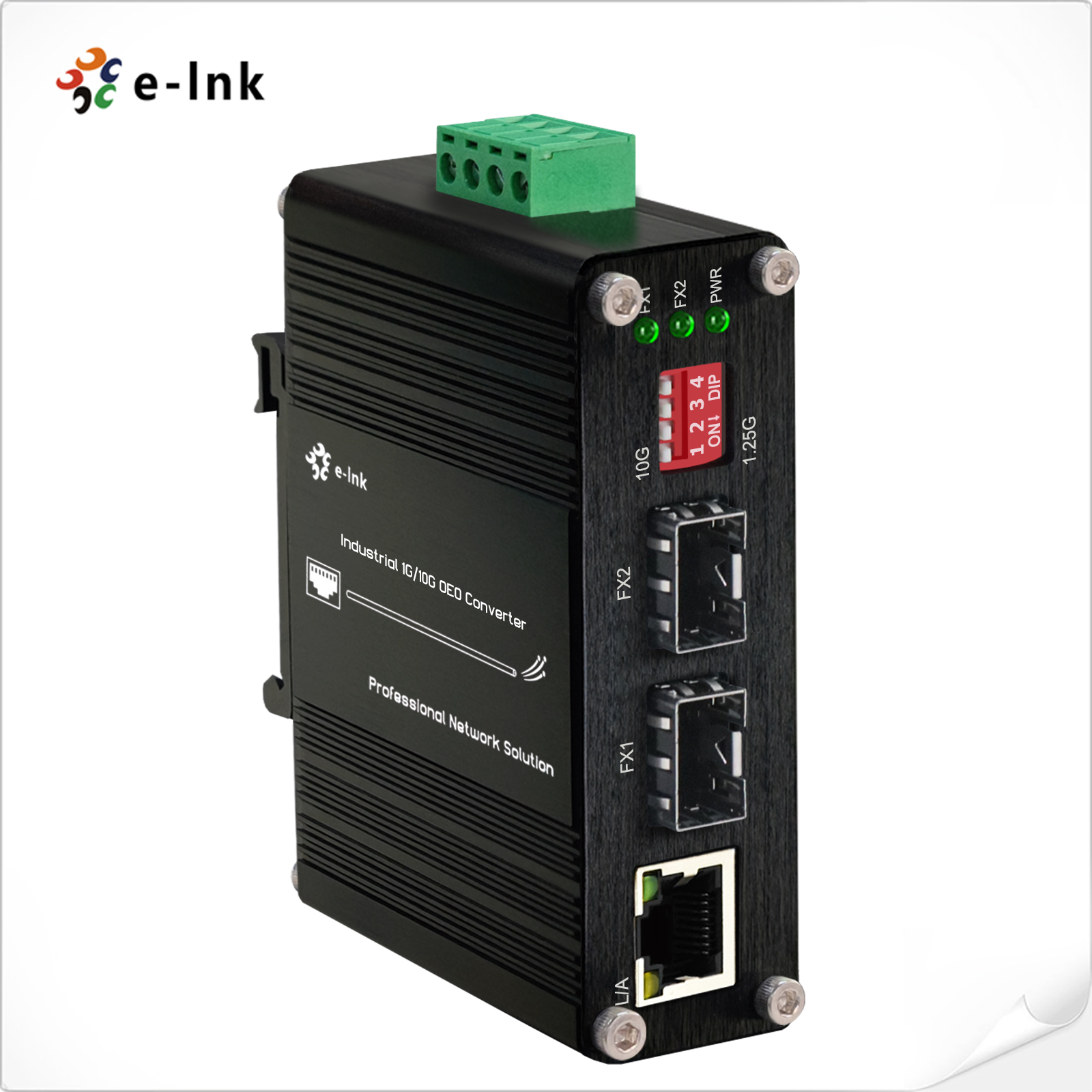 Industrial 1G/10G SFP+ to SFP+ OEO Converter (3R Repeater) with 1G Ethernet Media Converter Function