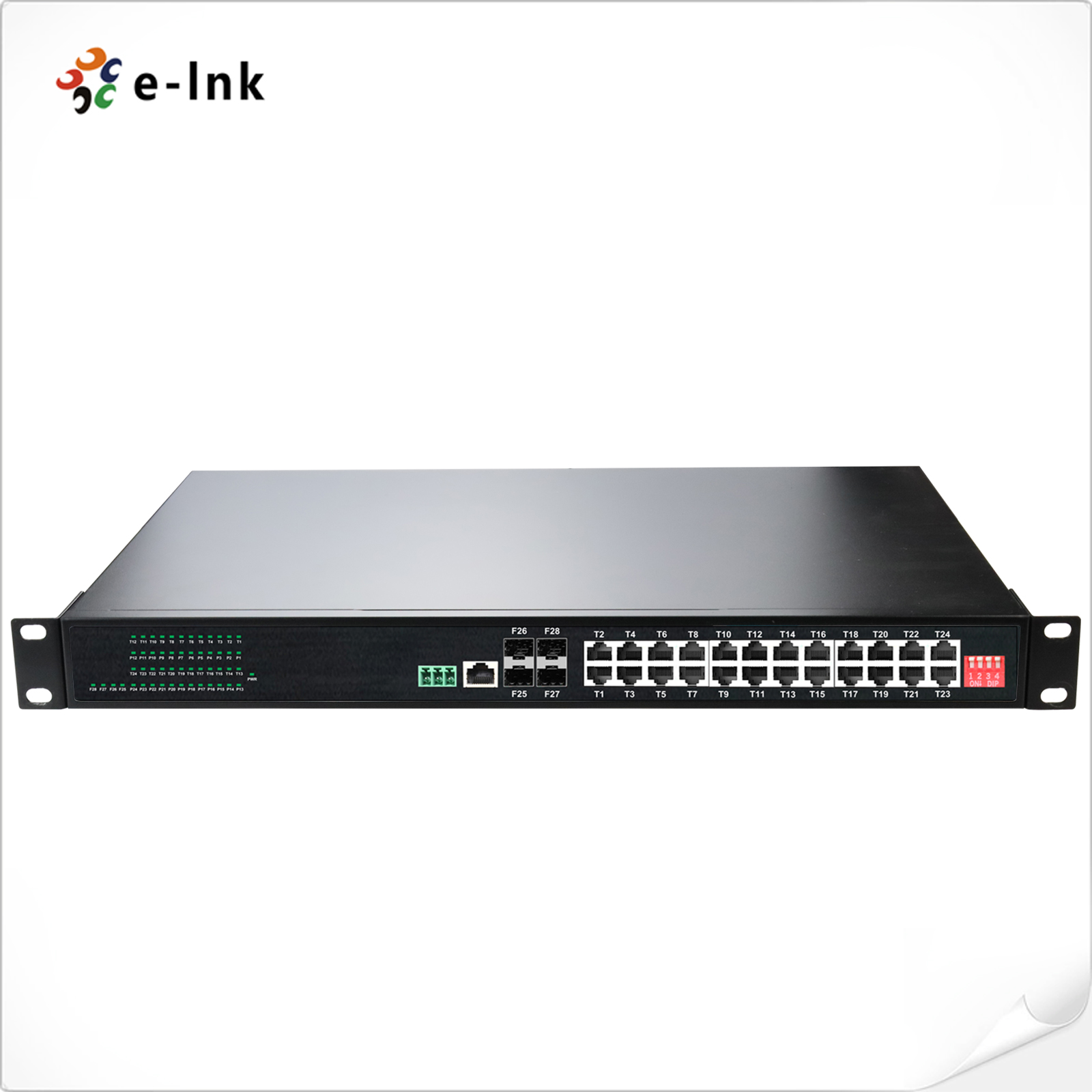 Industrial L2+ Rackmount 24-Port 10/100/1000T 802.3at PoE + 4-Port 1000X SFP Managed Ethernet Switch