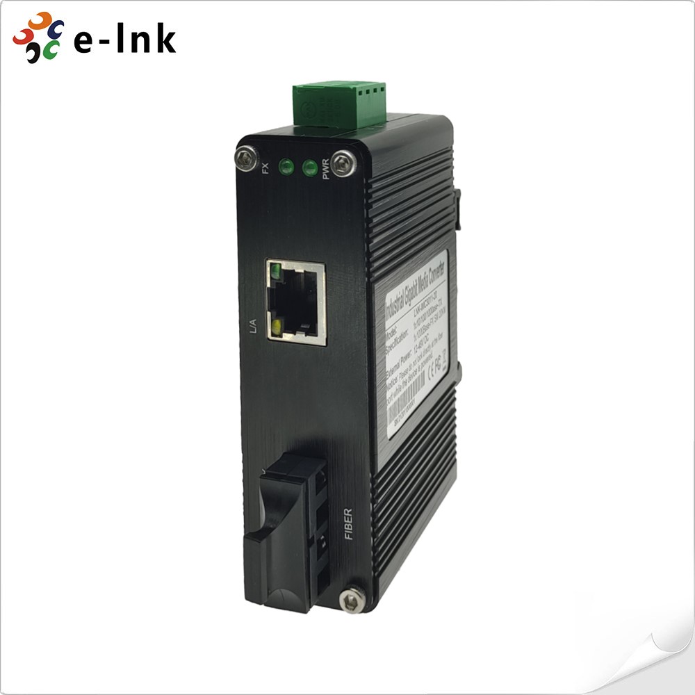 Mini Industrial 10/100/1000Base-T to 1000Base-X Gigabit Media Converter