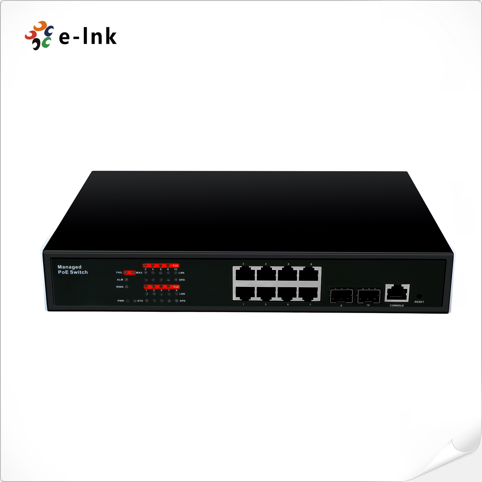 Managed 8-Port 10/100/1000T + 2-Port 100/1000 SFP Ethernet Switch