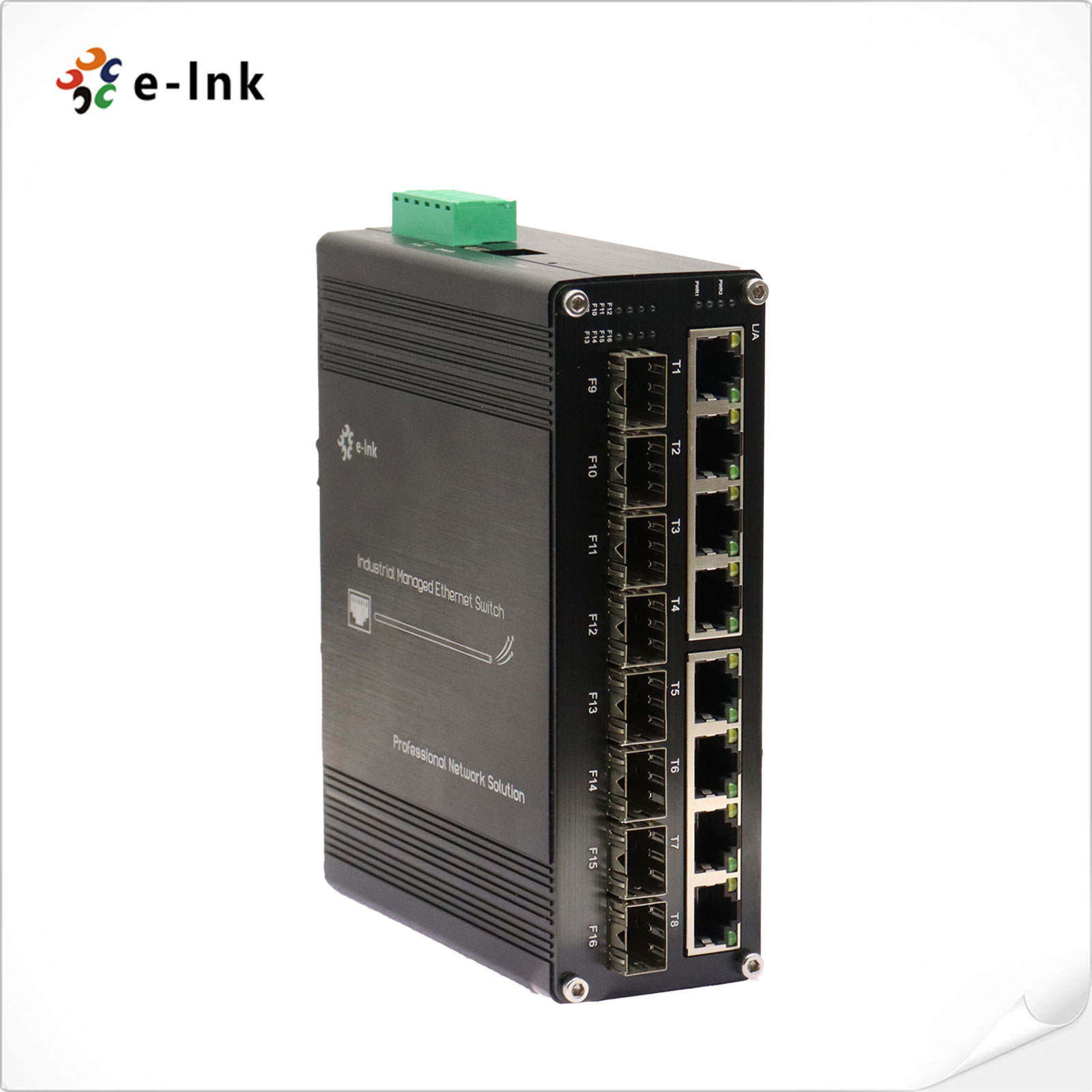 Industrial L2+ 8-Port 10/100/1000T + 8-Port 1000X SFP Managed Ethernet Switch