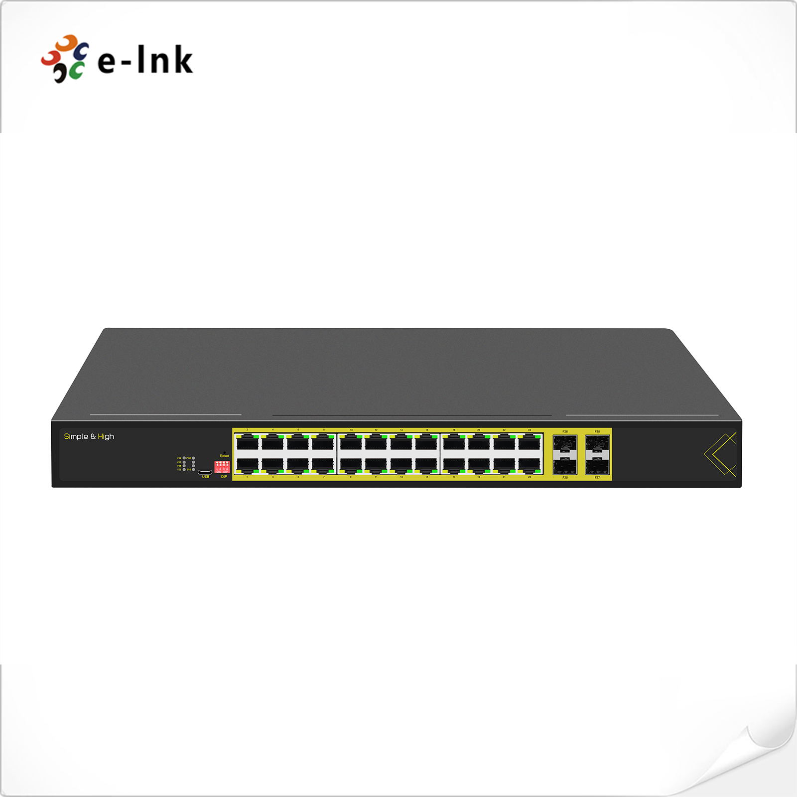 L2+ Managed Rack mount 24-Port 10/100/1000T 802.3at PoE + 4-Port 1000X SFP PoE Switch