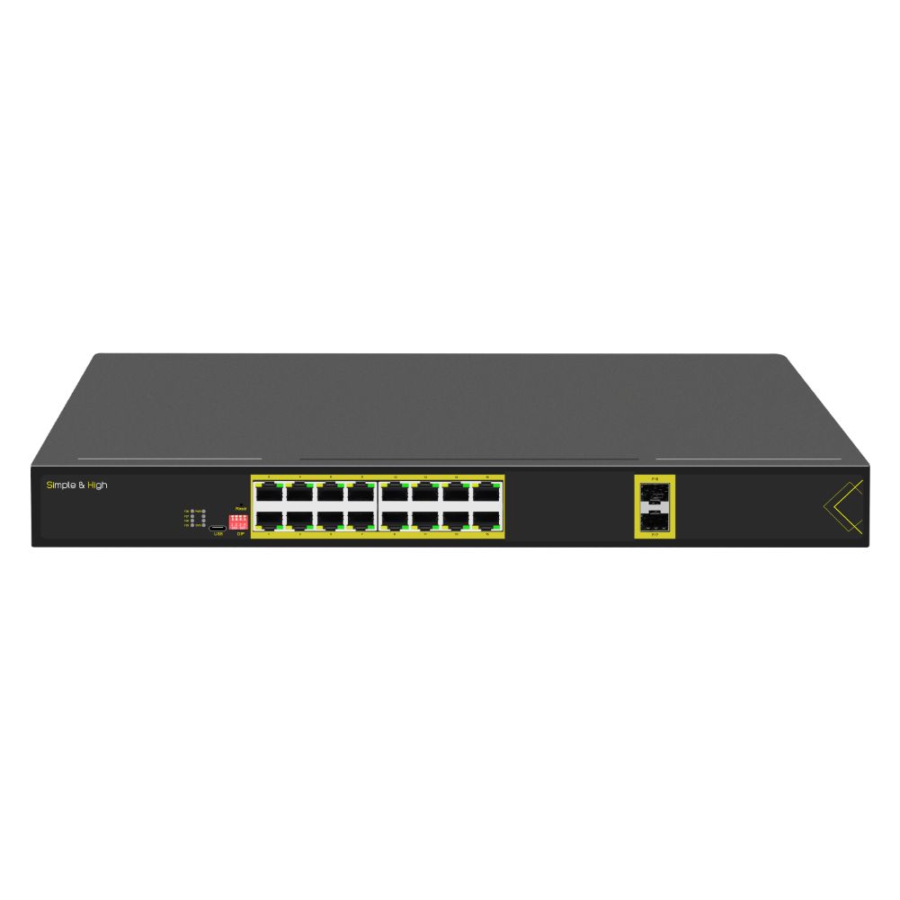 L2+ Managed Rack mount 16-Port 10/100/1000T 802.3at PoE + 2-Port 1000X SFP PoE Switch