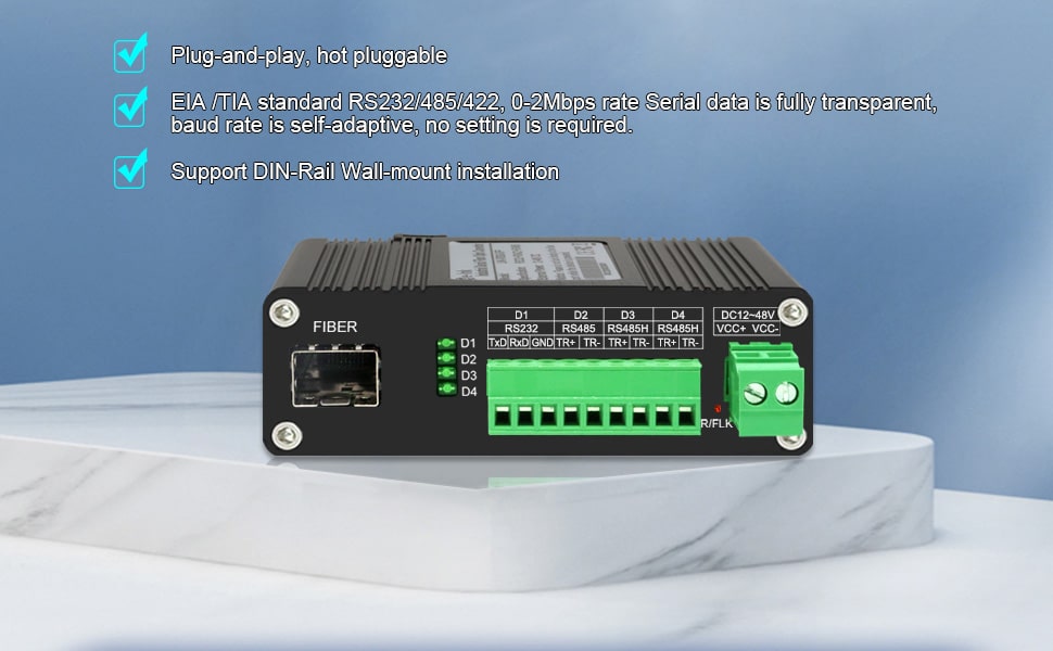 Industrial Serial SFP Fiber Modem for Diverse Industrial Communication Scenarios