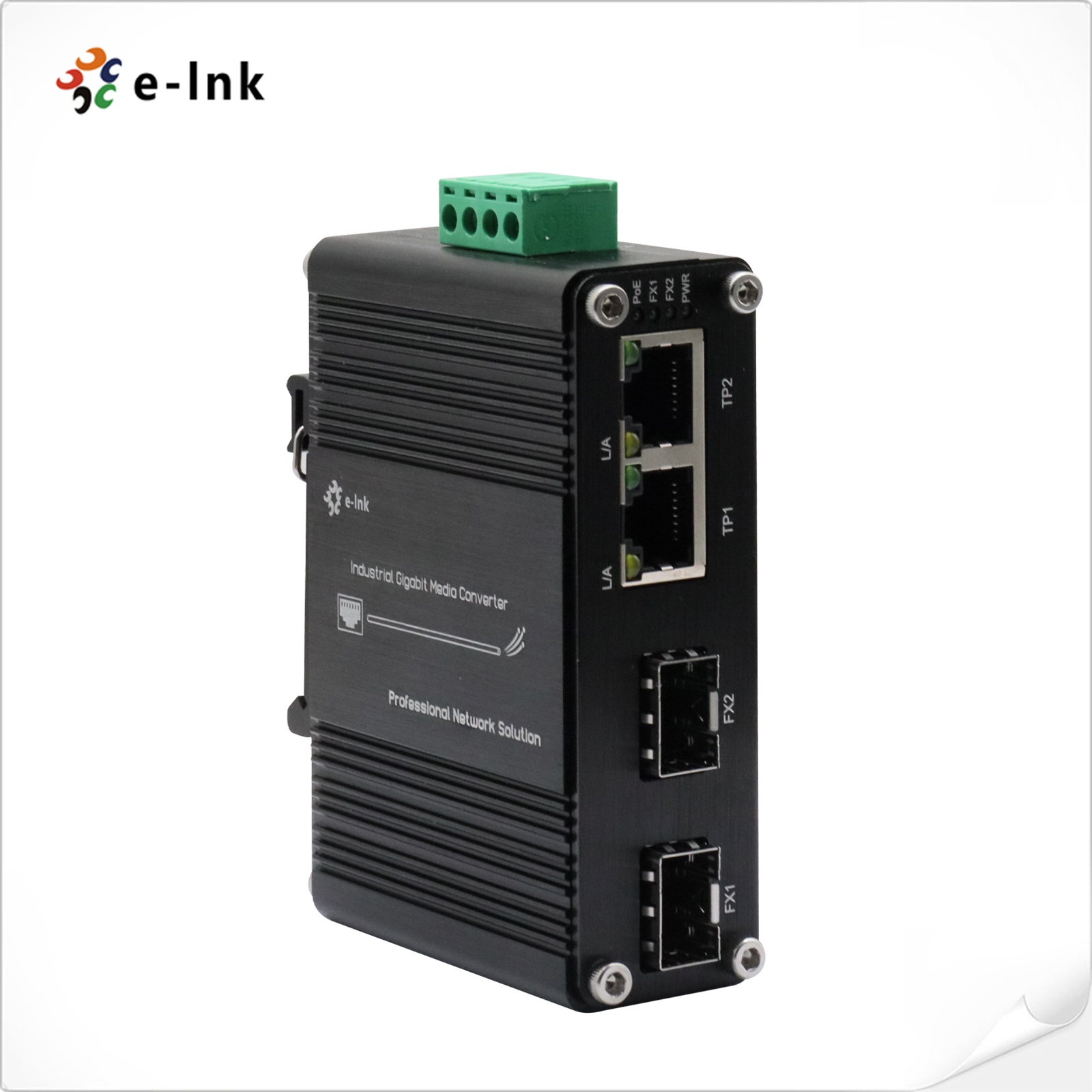 Mini Industrial 2-Port 10/100/1000/2500Base-T to 2-Port 10G SFP+ Fiber Ethernet Switch