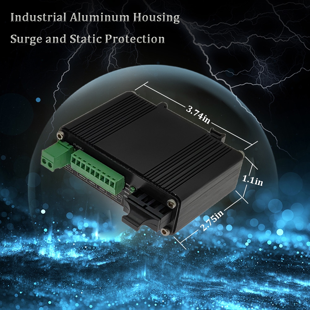 Great Industrial Serial Fiber Optic Modem for Stable Long-distance Serial Transmission