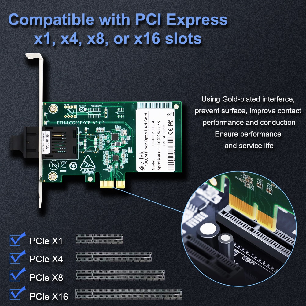 Unlock Reliable Enterprise Connectivity with a 1000M Fiber Optic LAN Card