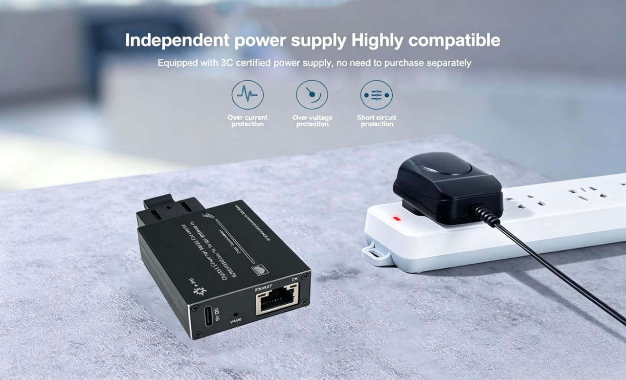 Portable SC Micro Fiber Converter for Industrial & Campus Network Project