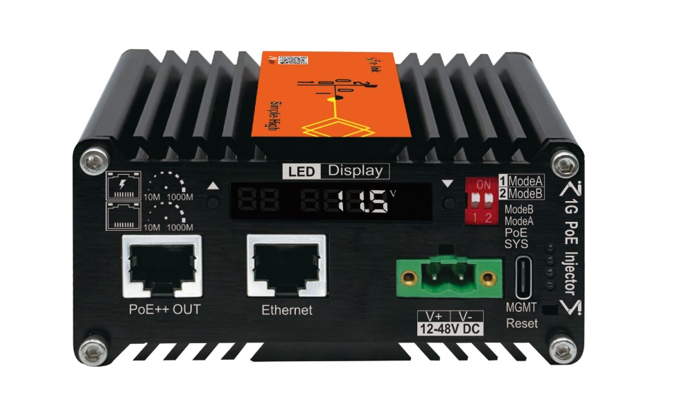 LNK‑AINJ301M90｜Super‑Smart 90W Industrial PoE++ Injector with Built‑in Voltage Booster